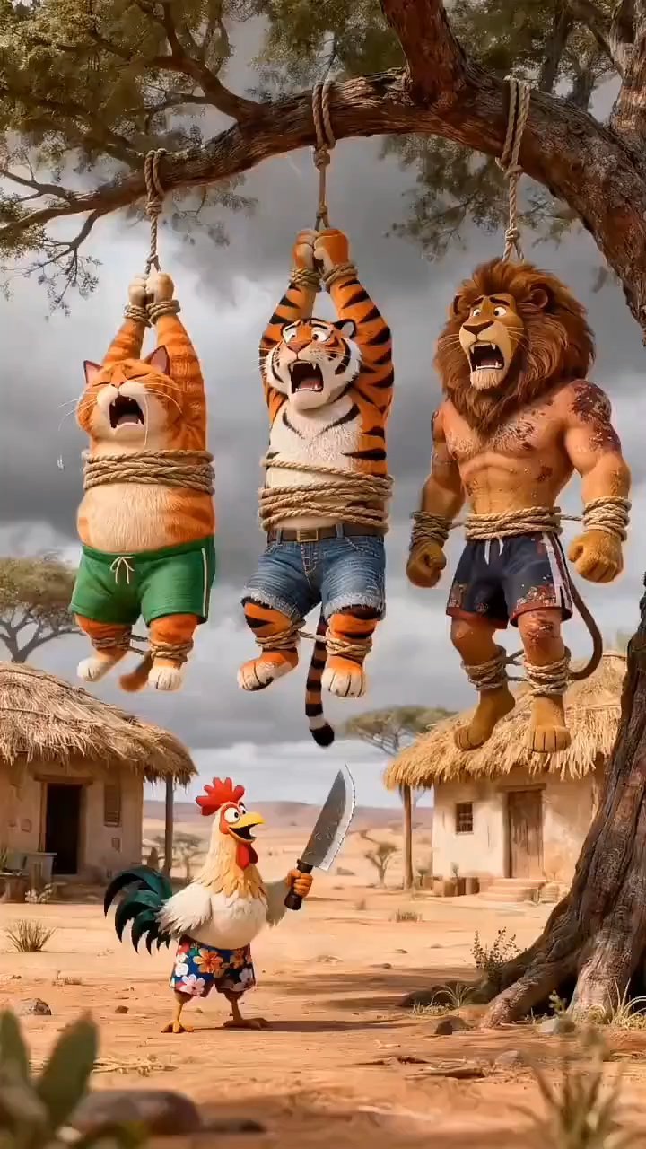 बाघ, बिल्ली और मगरमच्छ की सबसे पागल लड़ाई! 😂🐯🐊 | AI Animal Story #Shorts